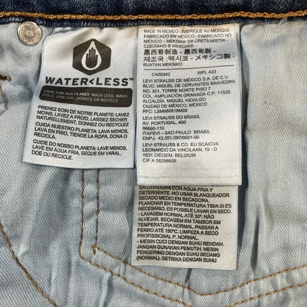 Levis 559 Relaxed Fit Straight Stretch 40x32 Medium Wash Denim Blue Jeans Zip